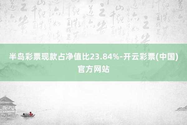 半岛彩票现款占净值比23.84%-开云彩票(中国)官方网站