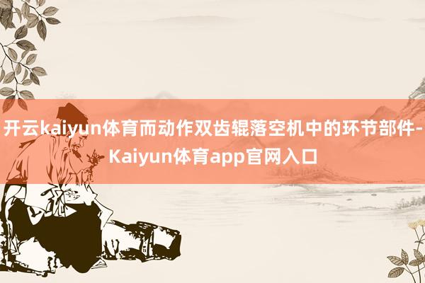 开云kaiyun体育而动作双齿辊落空机中的环节部件-Kaiyun体育app官网入口