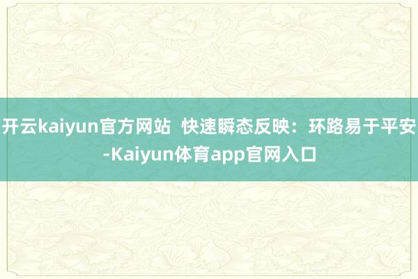 开云kaiyun官方网站  快速瞬态反映：环路易于平安-Kaiyun体育app官网入口